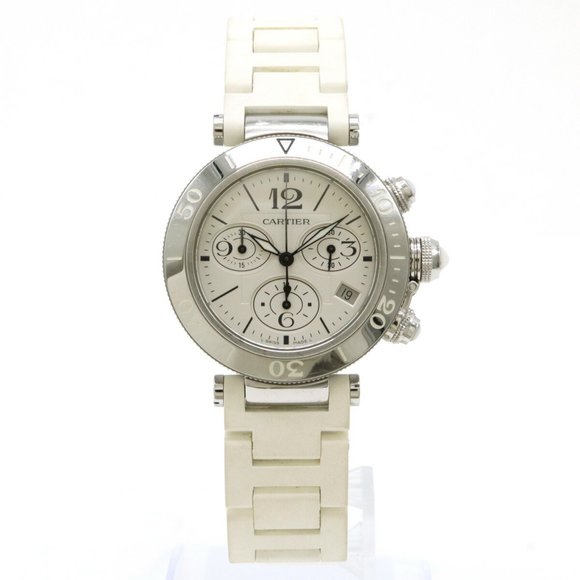 Cartier Pasha Silver Dial AT Automatic Boys Ladies Unisex Watch W3140005 - Picture 1 of 10